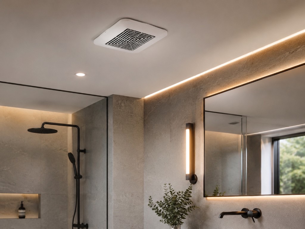 DUHAUS bathroom electrical and ventilation with integrated lighting and exhaust