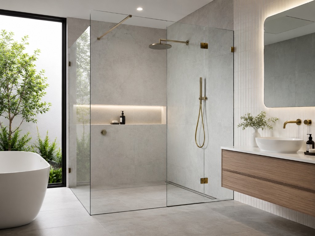 DUHAUS shower screen and glass with frameless glass enclosure