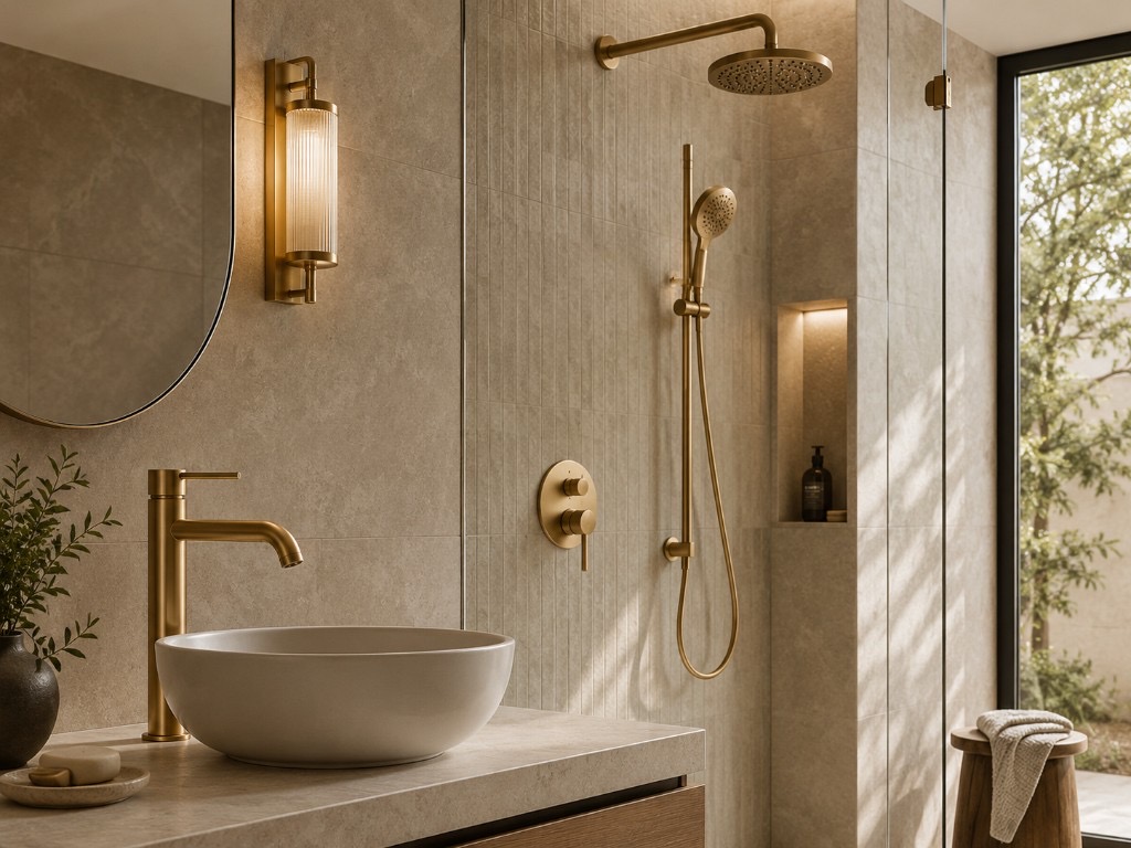 DUHAUS tapware and shower systems with rain shower, hand shower and mixer