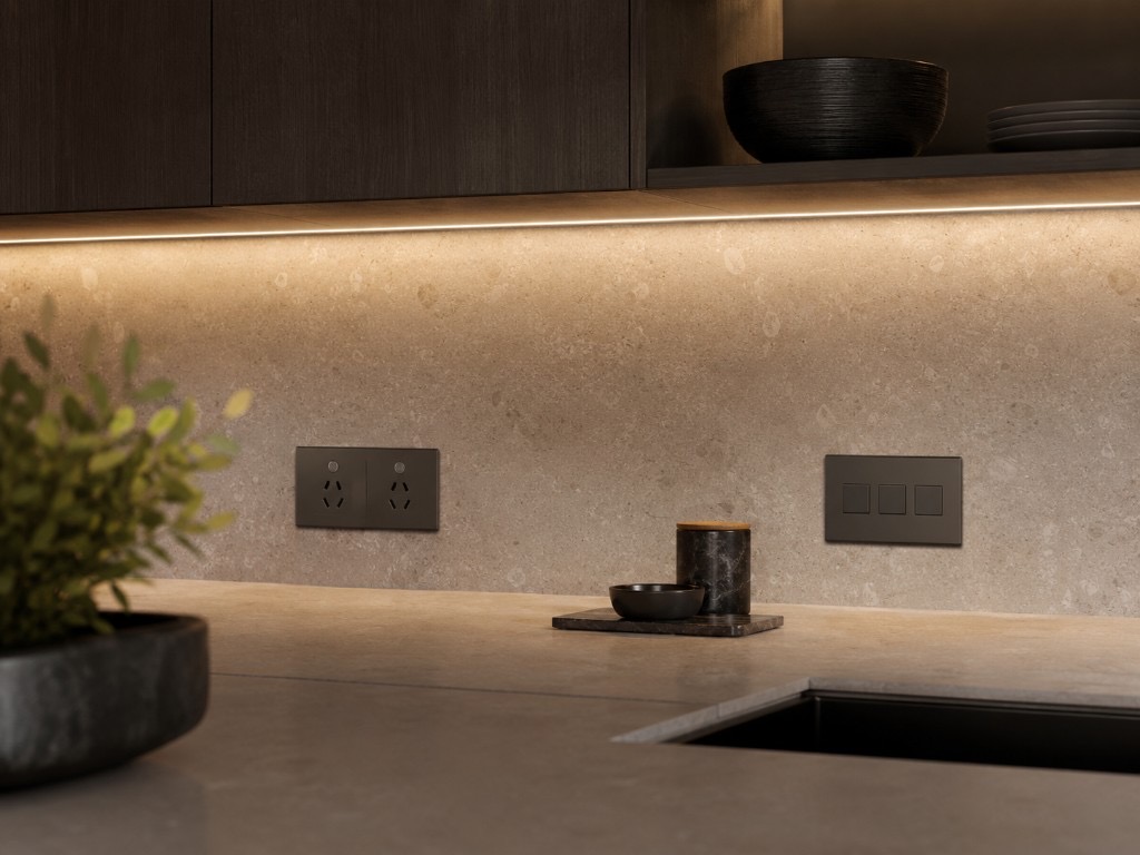 DUHAUS kitchen lighting and electrical with under-cabinet LED and power outlets