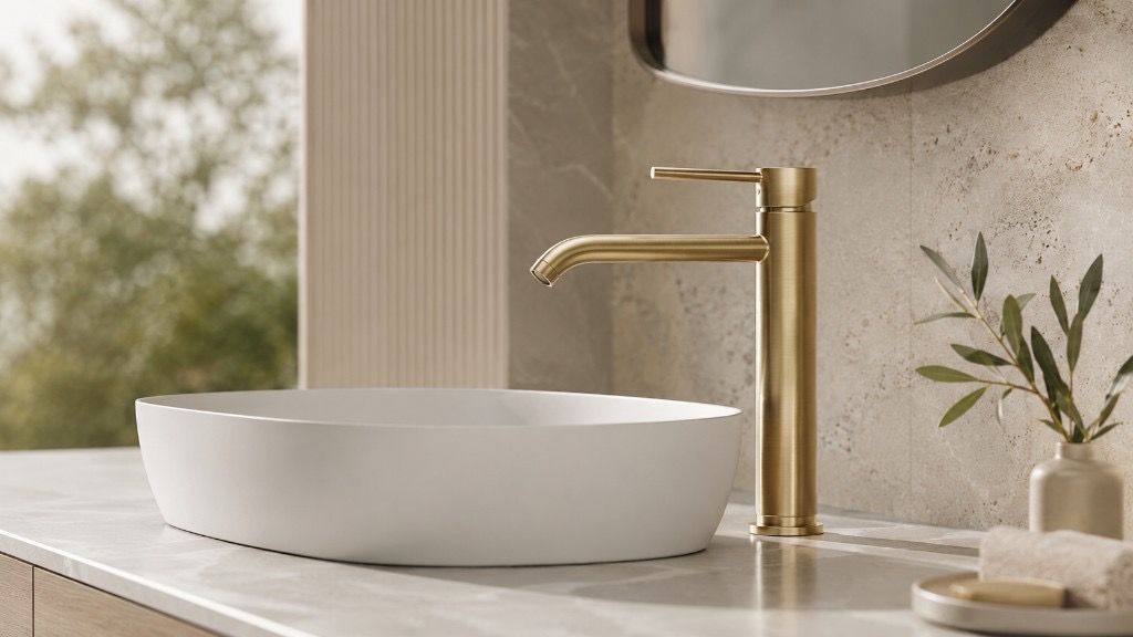 DUHAUS basin mixer installed with a premium bathroom basin