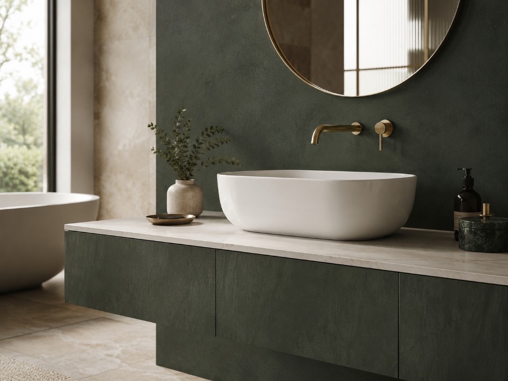 DUHAUS bathroom basin installed on a premium bathroom vanity