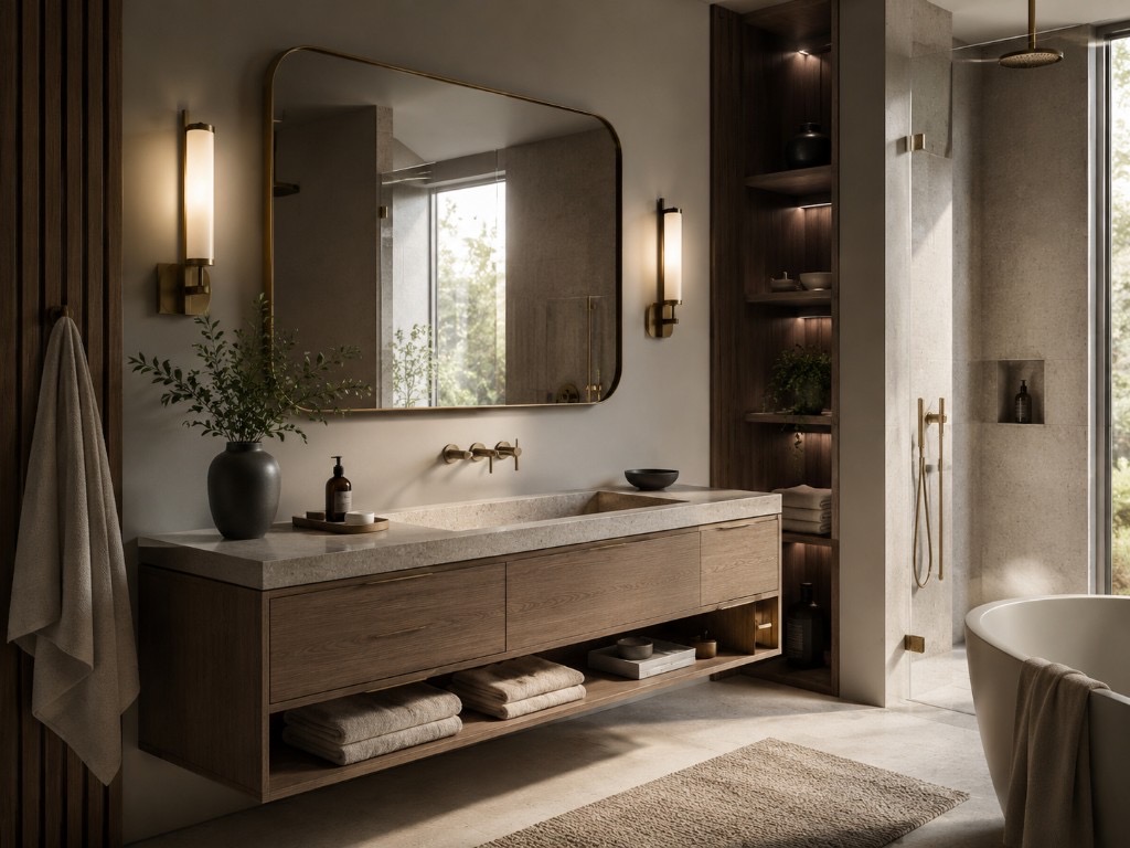 DUHAUS bathroom vanity lifestyle scene in a premium bathroom interior