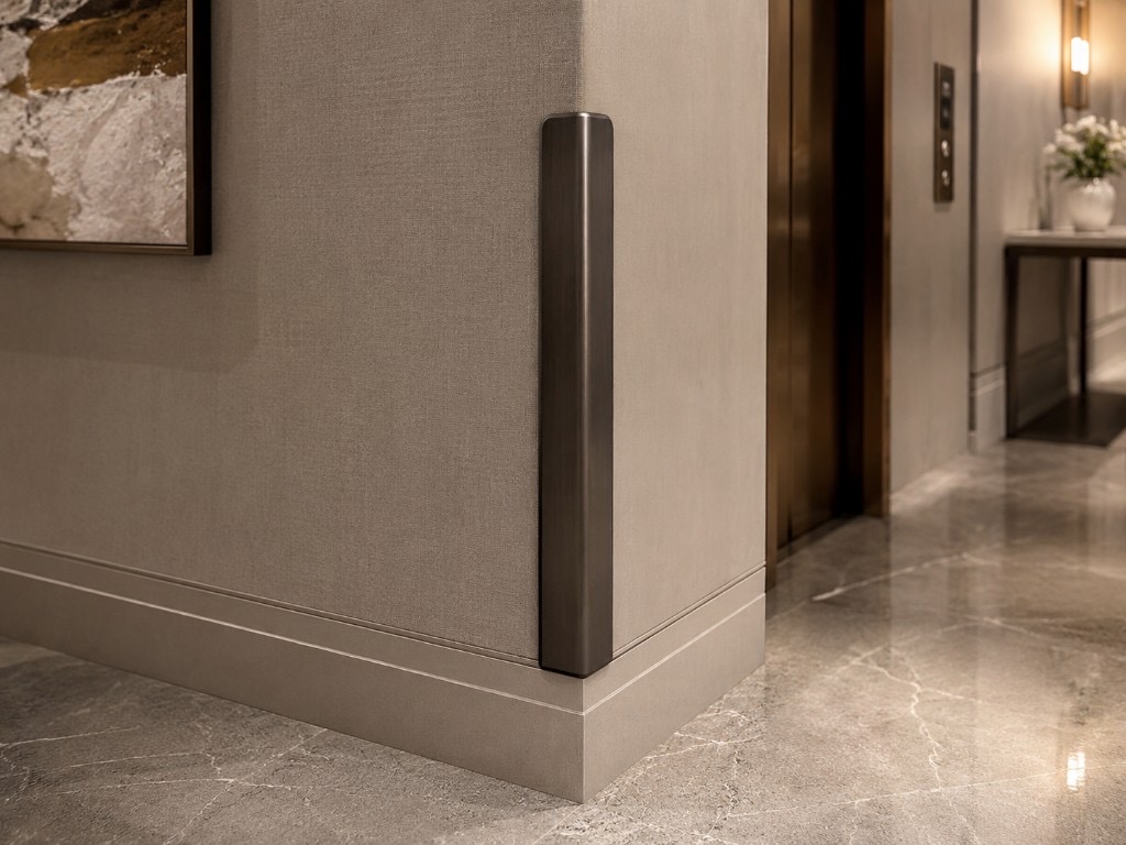 DUHAUS corner protector lifestyle scene in a premium corridor
