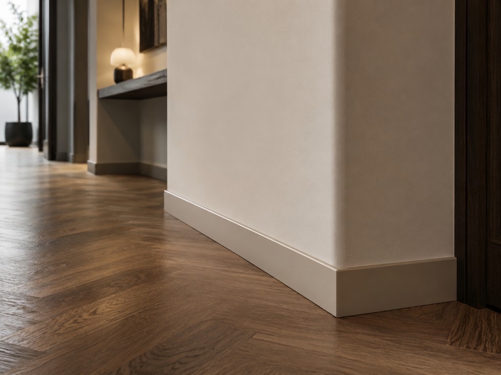 DUHAUS skirting trim lifestyle scene in a premium corridor or residential interior