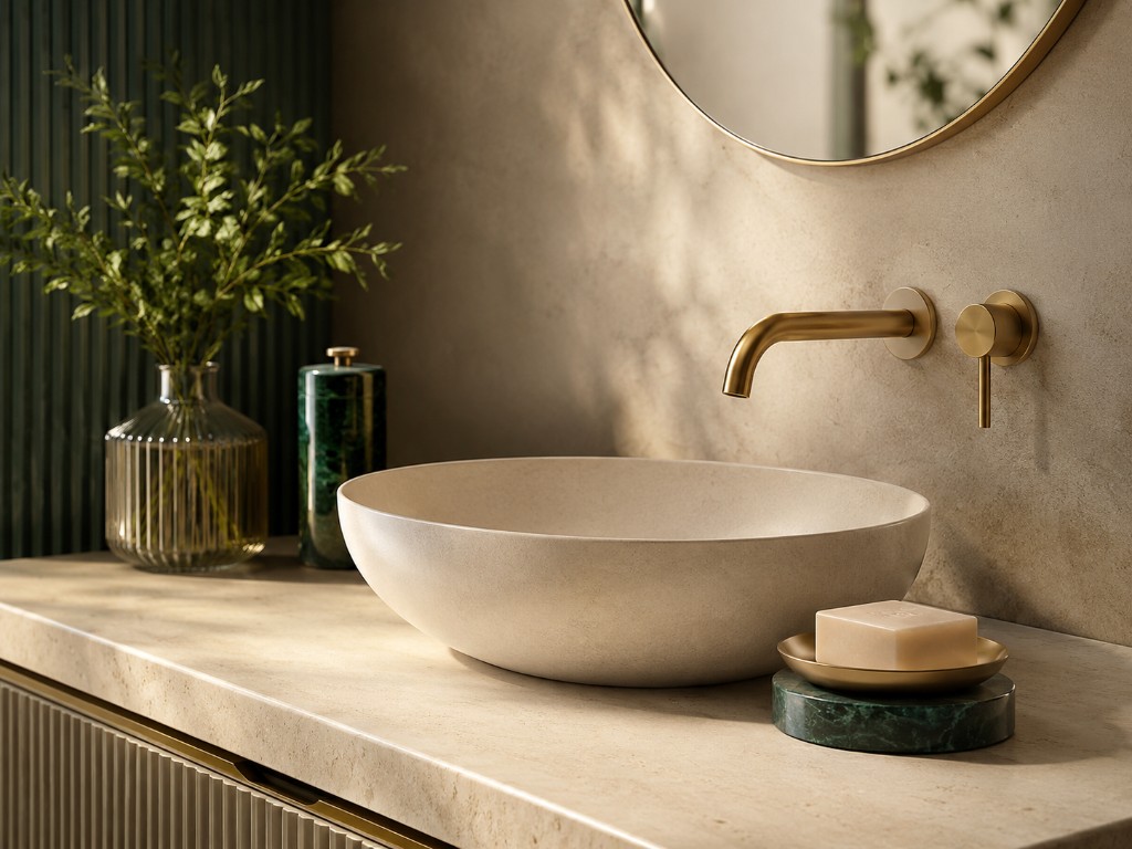 DUHAUS soap dish lifestyle scene inside a modern bathroom